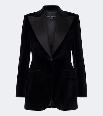 Cotton and silk-blend velvet tuxedo jacket | Dolce&Gabbana