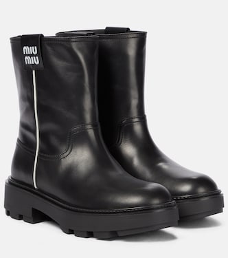 Ankle Boots aus Leder | Miu Miu