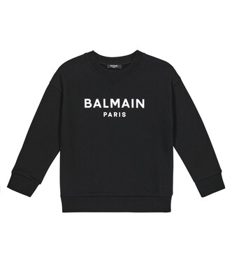 Logo cotton sweatshirt | Balmain Kids