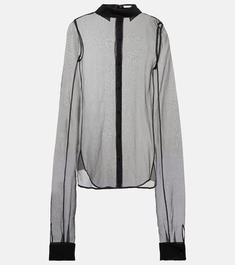 بلوزة شفافة من الحرير الأورغانزا Alastor | The Row