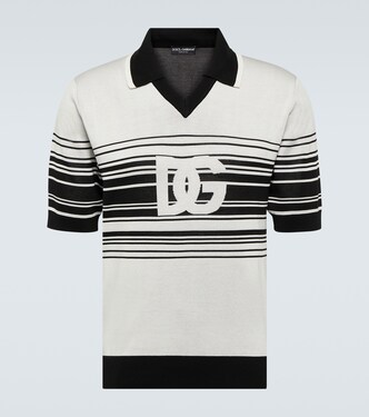 Polohemd aus Seiden-Jacquard | Dolce&Gabbana