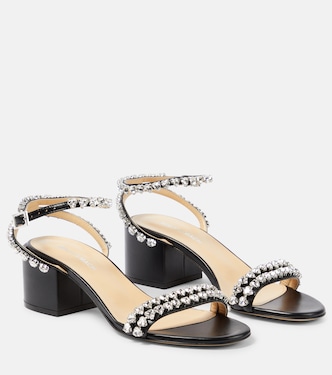 Audrey 55 crystal-embellished leather sandals | Mach & Mach
