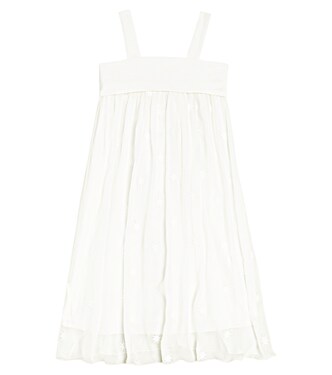Embroidered silk dress | Chloé Kids