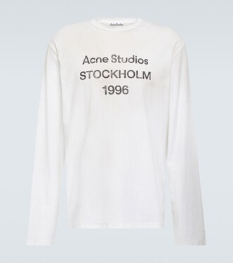 T-shirt en coton mélangé à logo | Acne Studios