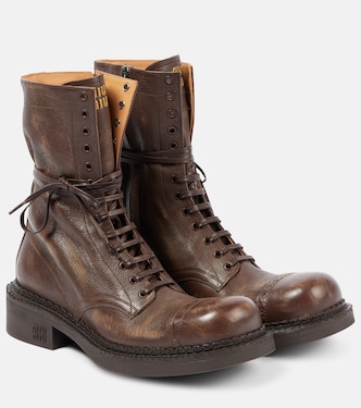 Botas de piel con cordones | Miu Miu