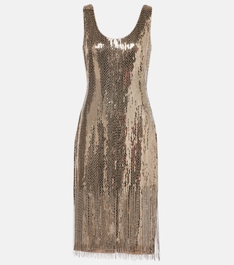 Dolley embellished silk midi dress | Ralph Lauren Collection