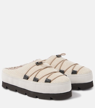 Slippers Chunky con borrego | Brunello Cucinelli
