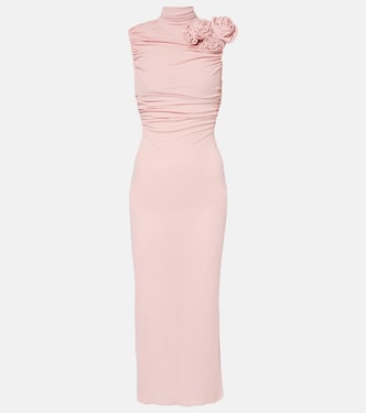 Ruched silk-blend midi dress | Magda Butrym