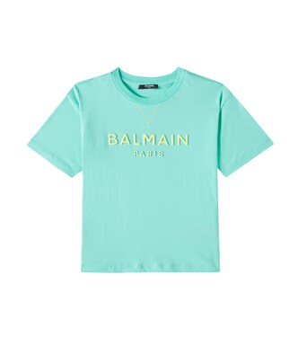 Logo cotton jersey T-shirt | Balmain Kids