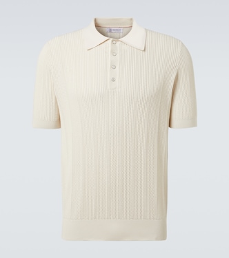 Knitted cotton polo shirt | Brunello Cucinelli