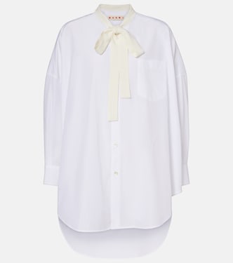 Tie-neck cotton shirt dress | Marni