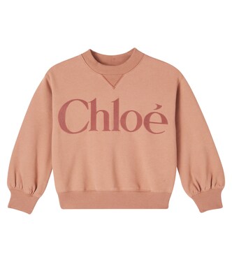 Logo cotton fleece sweatshirt | Chloé Kids