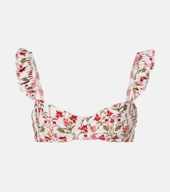 Kiwi floral bikini top | Agua by Agua Bendita
