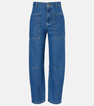 Farah high-rise tapered jeans | Velvet