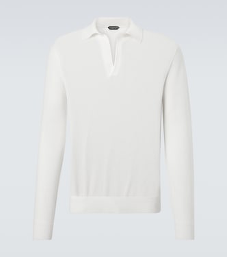 Semi-sheer cotton polo sweater | Tom Ford