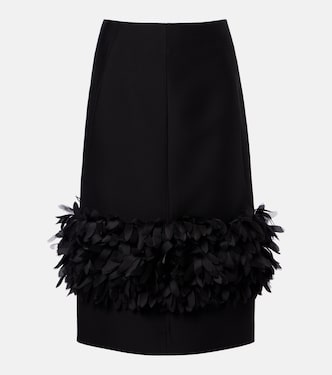 Petal wool and silk pencil skirt | Toteme