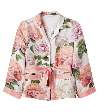 Floral silk shirt | Dolce&Gabbana Kids