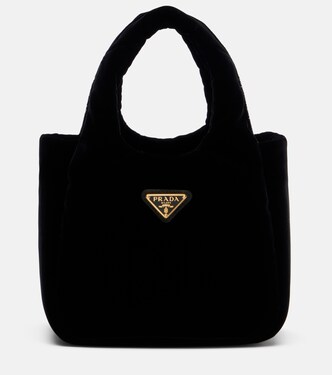 Mini velvet top-handle bag | Prada