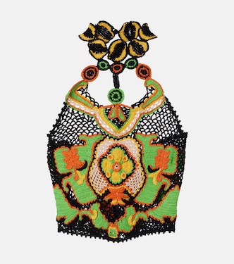 花卉钩编棉质短款上衣 | Etro