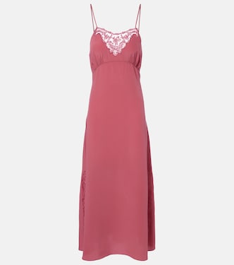 Abito sottoveste in seta con pizzo | Chloé