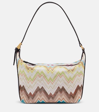 Borsa a spalla Soft a zig-zag con pelle | Missoni