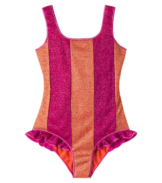 Lumière ruffled striped swimsuit | Oséree Kids