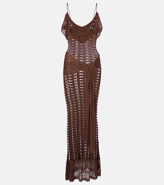 Ruffled pointelle maxi dress | Aya Muse