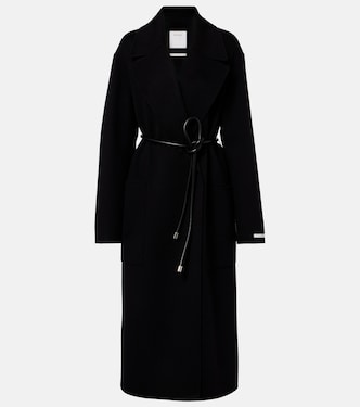 Belted oversized virgin wool wrap coat | Sportmax