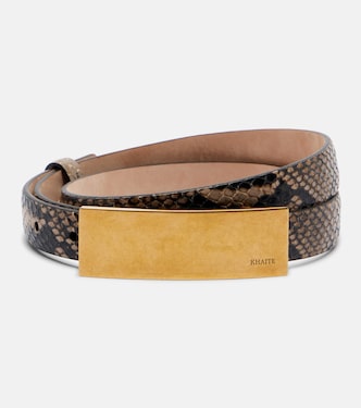 Berlin snake-effect leather belt | Khaite