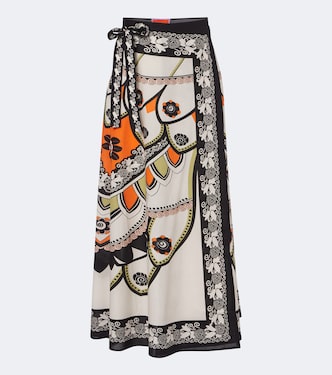 Sarong printed cotton muslin wrap skirt | La DoubleJ