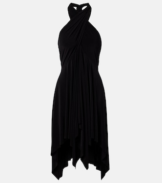 Draped halterneck jersey minidress | Norma Kamali