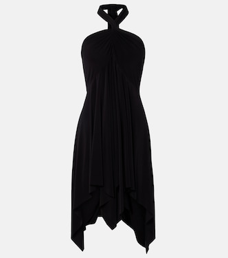 Draped halterneck jersey minidress | Norma Kamali