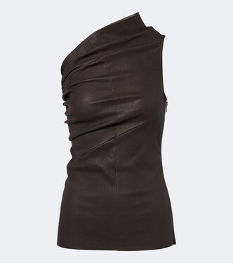 Top Athena aus Leder und Baumwolle | Rick Owens