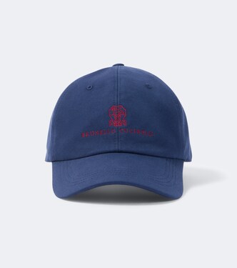 Logo cotton canvas baseball cap | Brunello Cucinelli