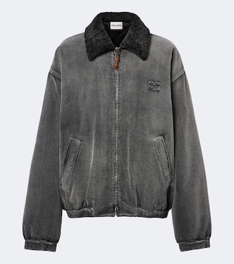 Corduroy cotton bomber jacket | Miu Miu