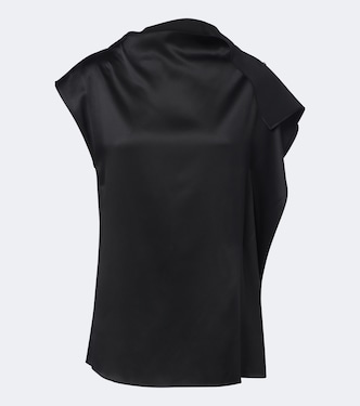 Ruffled silk satin top | Sportmax