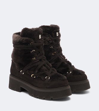Turin shearling-lined suede lace-up boots | Bogner