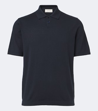 Keir cotton and cashmere polo shirt | Lisa Yang