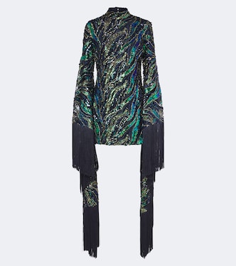 Disco Dragon sequined tulle minidress | Taller Marmo