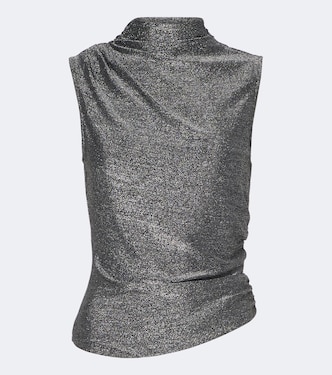 Mylie jersey lamé top | Veronica Beard