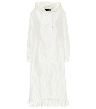 Ruffle-trimmed silk satin coat | Undercover