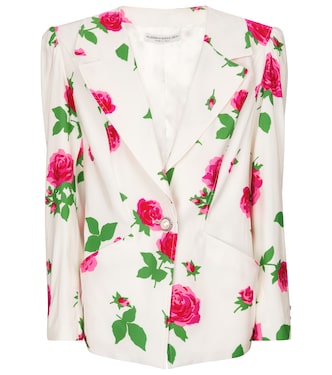 Floral faille blazer | Alessandra Rich