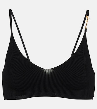 Le Bandeau Pralu ribbed-knit crop top | Jacquemus