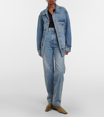 Grizzo denim jacket in blue - Khaite | Mytheresa