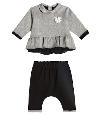 Baby cotton top and leggings set | Il Gufo