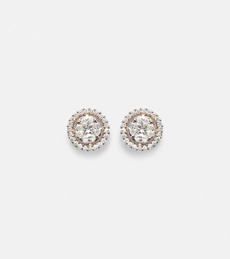 Boucles d'oreilles Framed Mosaic en or 10 ct et diamants | Stone and Strand
