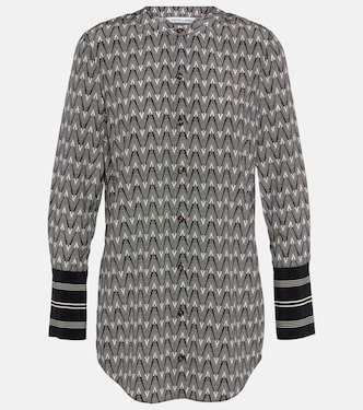 Acacia logo silk-blend blouse | Veronica Beard