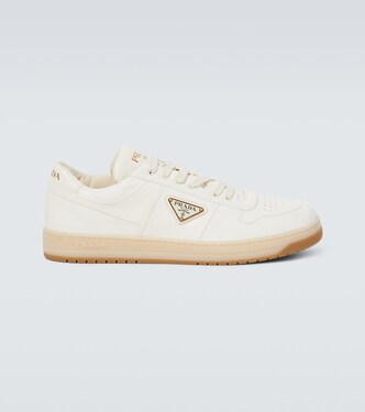 Downtown logo leather sneakers | Prada