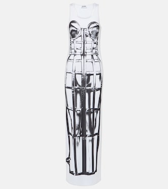 Bedrucktes Maxikleid aus Jersey | Jean Paul Gaultier