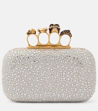 Skull Knuckle embellished clutch | McQueen